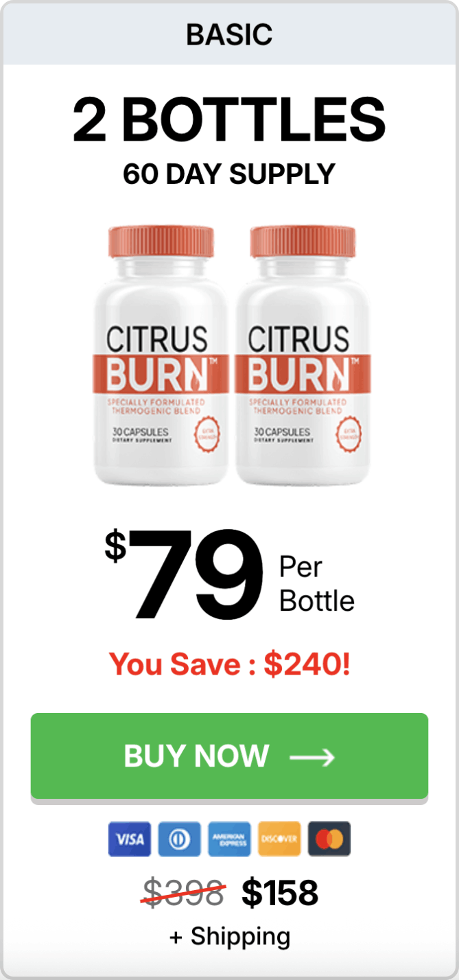 CitrusBurn 60 day supply 2 bottles package