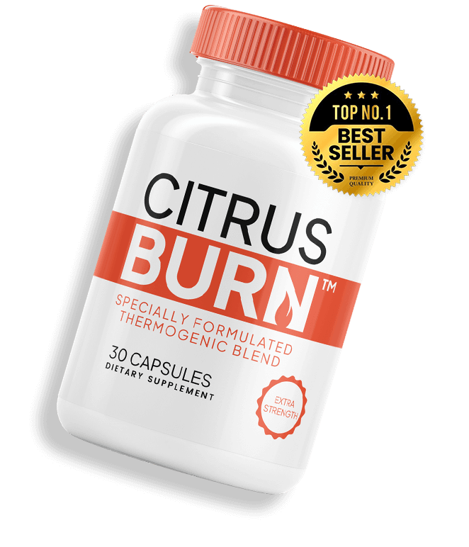 CitrusBurn supplement bottle with natural ingredients label